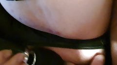 Rubber MILF anal fist and squirt